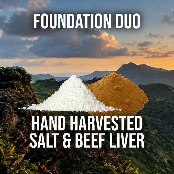 Foundation Duo: Beef Liver, Hand Harvested Organic Qualified Sea Salt and a Practical Getting Started Guide