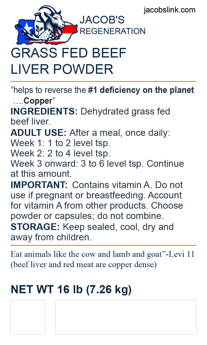 Beef Liver Powder & Capsules – Jacob's ReGENEration