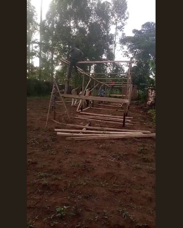 The timber frame — Chicken house